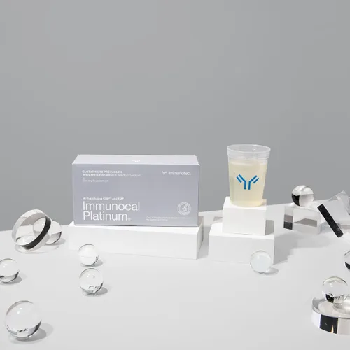 Miniatura 2 de Immunocal Paquete de suplemento de 2 – 1 regular y 1 platino – aislado de proteína de suero y precursor de glutatión – 30 porciones