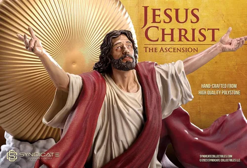 Miniatura 9 de La Ascensión de Jesucristo - Escultura de estatua de Polystone de 11 pulgadas Edición de bata roja a escala 1:10