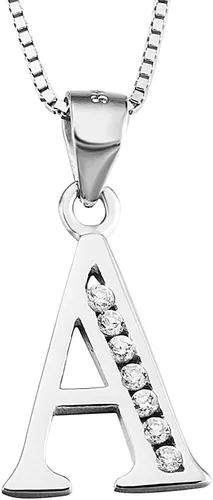 Dijes personalizados para collar colgante con las 26 letras del alfabeto, circonita cúbica, plata esterlina S925.