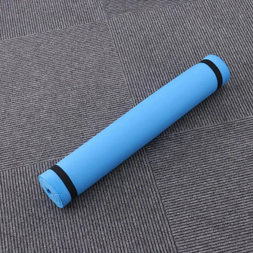 Miniatura 3 de TOYANDONA Esterilla de yoga portátil de EVA azul antideslizante para ejercicio aeróbico caliente Yoga ligero soporte acolchado para articulaciones