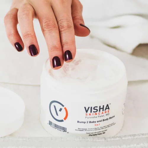Miniatura 6 de Visha Skincare Bump 2 Baby Body Balm Alivia la piel seca y el eccema Previene las estrías Fortalece la piel Crema corporal para pieles