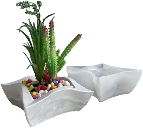 Miniatura 11 de Maceta geométrica de silicona, molde para suculentas, jarrón, cactus, molde de hormigón, resina epoxi, portavelas, yeso, cemento, arcilla