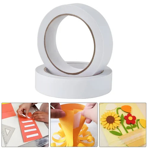 Miniatura 3 de 1" 2 rollos de cinta adhesiva de doble cara para manualidades, bricolaje, artesanías, fotografía, álbumes de recortes, creación de tarjetas