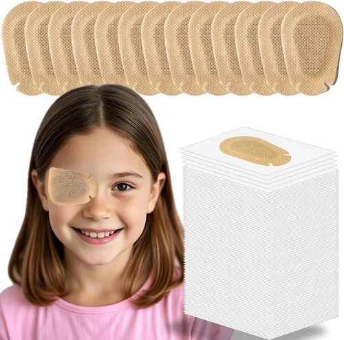 Miniatura 10 de 100 parches adhesivos para los ojos para niños, parche médico desechable transpirable para ambliopía ojo perezoso, vendajes adhesivos sin látex