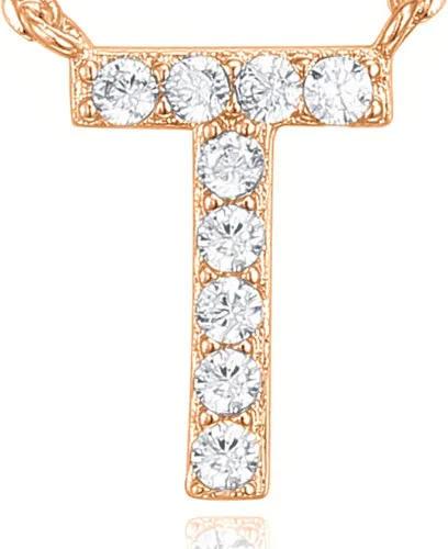 Miniatura 31 de PAVOI 14K White Gold Plated Cubic Zirconia Initial Necklace Letter Dainty Necklaces for Women