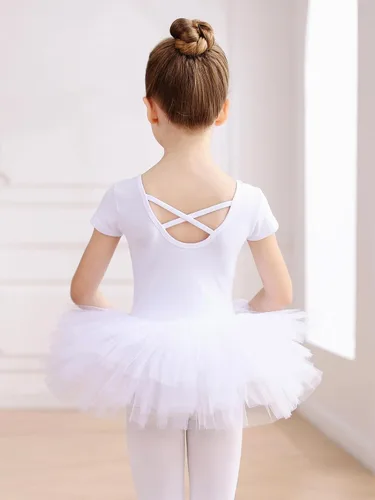 Miniatura 3 de EASTBUDDY Vestido de ballet para niñas, leotardo de baile con falda tutú, traje de bailarina