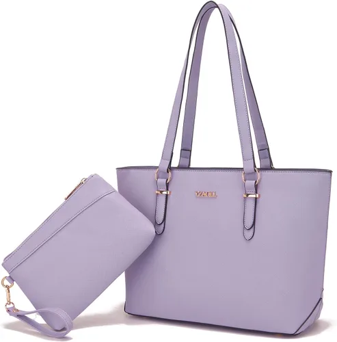 Miniatura 27 de YZAOLL Bolsos para mujer de cuero sintético, medianos y grandes, bolso de hombro, cartera, juego de bolso de mano y billetera