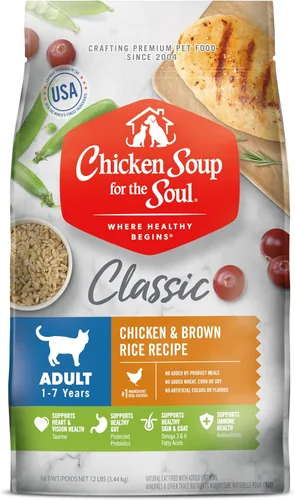 Miniatura 16 de Chicken Soup for Soul Pet Food Indoor Cat - Atún y arroz integral, bolsa de 4.5 libras, para todas las etapas de la vida, comida seca para gatos