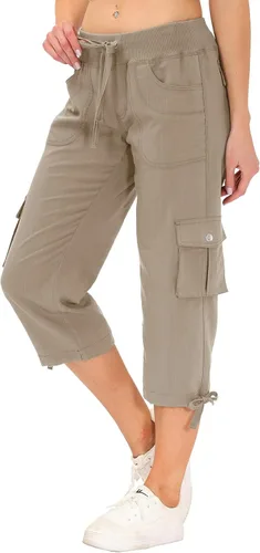 Miniatura 3 de MoFiz Pantalones cargo capri de senderismo para mujer, ligeros, de secado rápido, atléticos, viajes, casuales, holgados, cómodos, bonitos bolsillos