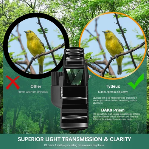Miniatura 3 de Telescopio monocular de mano de 12 x 50 BAK-9 Monoscopio de prisma para observación de aves Caza Camping Viajar Observación de estrellas Vida