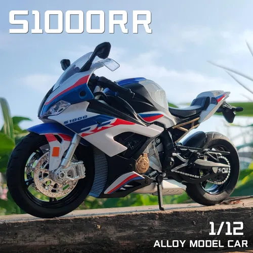 Miniatura 7 de COOLPUR Modelo de motocicleta fundido a presión para S1000RR, modelo de motocicleta realista, juguete o colección de moto para niños a escala 1:12