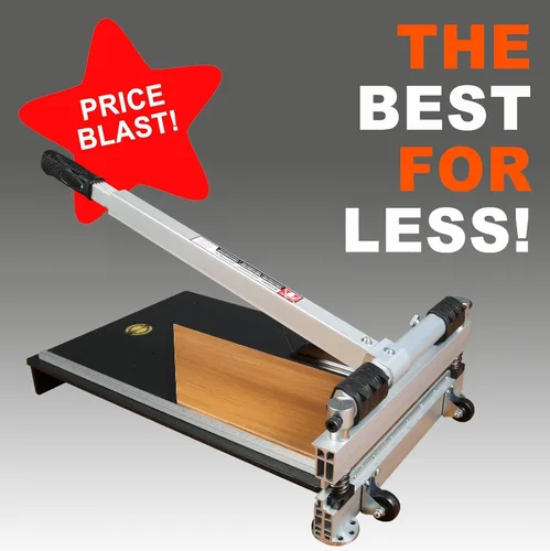 Miniatura 7 de CUTTEREX Heavy Duty 13" profesional cortador de piso de vinilo, pisos multicapa, parquet, paneles de pared de fibrocemento, base cóncava de goma