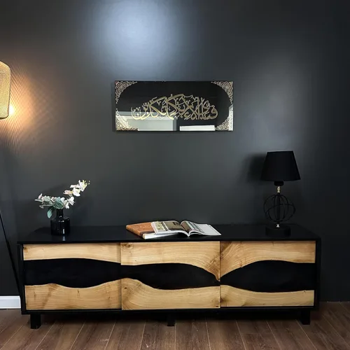 Miniatura 2 de iwa concept Arte de pared islámico de vidrio templado negro Decoraciones de Ramadán Regalo moderno de inauguración de la casa musulmana
