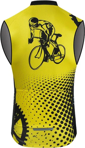 Miniatura 2 de Aogda Chaleco de ciclismo para hombre, camisetas de ciclismo en equipo, camisetas sin mangas, ropa