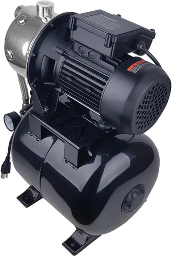 Miniatura 4 de Bomba de pozo poco profundo de 1.6 HP con tanque de presión, 898 GPH, 115 V, bomba de chorro de agua automática de acero inoxidable, bomba