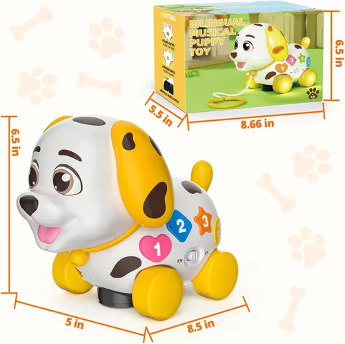 Miniatura 4 de Juguetes para bebés de 6 a 12 meses, regalo de primer cumpleaños para niños de 1 año, juguete musical para gatear y caminar, juguete para cachorros