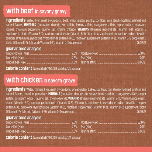 Miniatura 7 de Purina Friskies - Alimento húmedo extra en salsa para gatos, paquete variado de 24 unidades (con pollo, pavo, salmón, carne de res) (paquete de 24)
