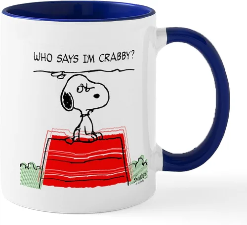 Miniatura 24 de CafePress Crabby Snoopy - Taza de café de cerámica (11 oz)