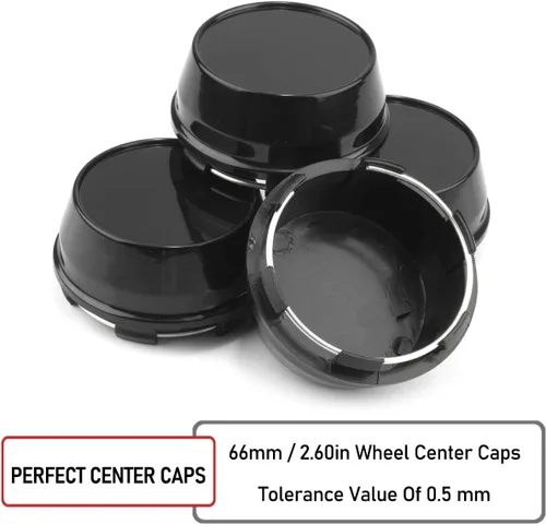 Miniatura 6 de RTrhinotuning 66mm Tapa central de rueda negra para AVID.1 Tapas centrales para llantas