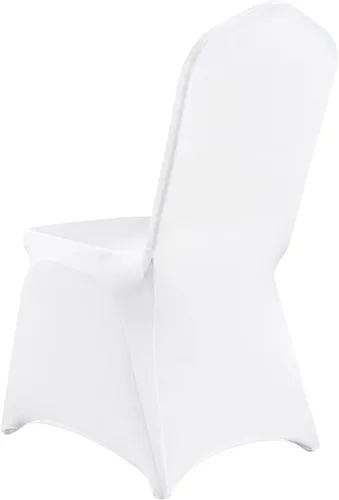 Miniatura 10 de VEVOR 150 fundas blancas para sillas de poliéster y elastano, fundas elásticas para bodas, fiestas, comedor, banquetes, sin pinzas, 150