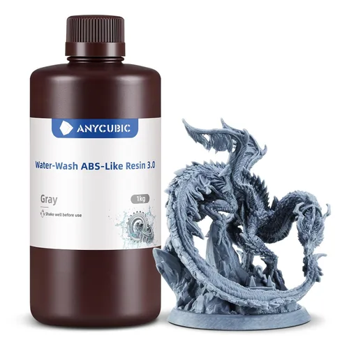 Miniatura 20 de ANYCUBIC Resina lavable con agua ABS-Like 3.0, resina para impresora 3D, alta dureza y alta precisión, fácil de procesar posteriormente, bajo olor