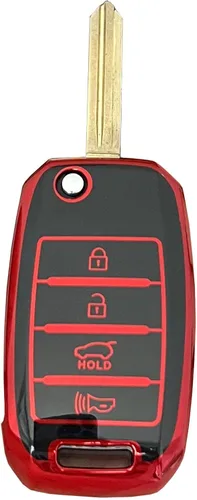 Miniatura 4 de Funda para llavero Kia, protector de TPU para llavero de Kia, protector de carcasa de TPU con control remoto sin llave, soporte inteligente