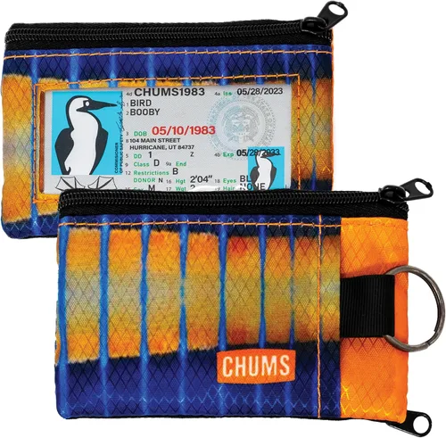 Miniatura 32 de Chums Surfshorts - Cartera minimalista ligera con cremallera y ventana de identificación transparente, resistente al agua con llavero