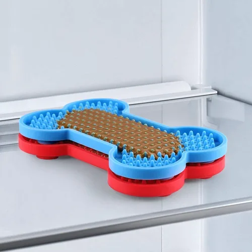 Miniatura 5 de Alfombrilla para lamer perros – Paquete de 2 alfombrillas para lamer mantequilla de maní, cuenco de alimentación lenta, tatuaje y reductor