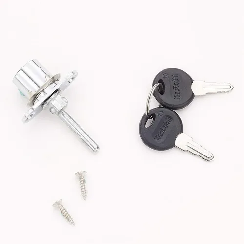 Miniatura 5 de MroMax Cerradura de cajón, diámetro de cilindro de 3/4 pulgadas (0.748 in), llave diferente, cerradura de émbolo de gabinete de aleación de zinc