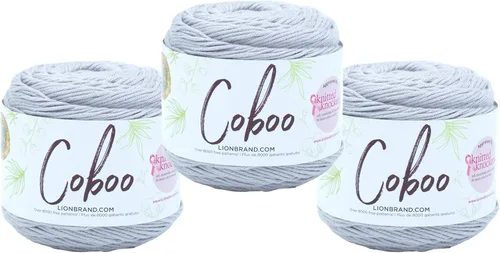 Miniatura 27 de Lion Brand Yarn Coboo, hilo suave para tejer, hacer ganchillo y manualidades, Vanilla Blossom, paquete de 3 Flor de vainilla