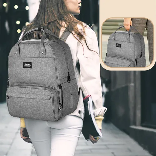 Miniatura 4 de CURMIO Bolsa para extractor de leche compatible con Spectra S1, S2, Medela, mochila para extractor de leche con compartimento para bolsa enfriadora