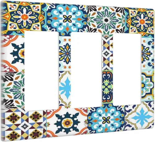 Miniatura 28 de Cubiertas Decorativas para Placas de Interruptor Diente de León Azul Rústico Citas Inspiradoras Casa de Campo Tablón de Madera Gris 1 Gang Cubierta