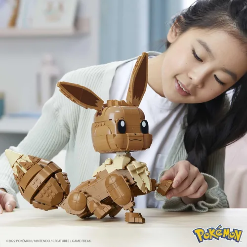 Miniatura 2 de MEGA - Juego de juguetes de construcción Pokémon Jumbo Eevee con 824 piezas, articulados y posables, 11 pulgadas de alto, para niños