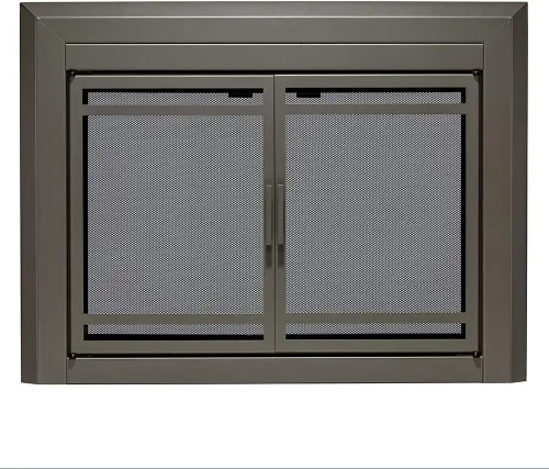 Miniatura 12 de UniFlame - Kendall - Puertas de chimenea estilo gabinete con vidrio templado ahumado