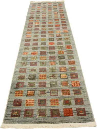 Miniatura 5 de Unique Loom Fars Collection - Alfombra moderna clásica de diseño geométrico inspirado en tribal, 2 pies 7 pulgadas x 10 pies 0 pulgadas, azul
