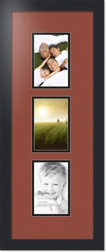Miniatura 52 de ArtToFrames Marco de fotos tipo collage con estera doble con 3 aberturas de 5x7 y marco negro satinado Uva