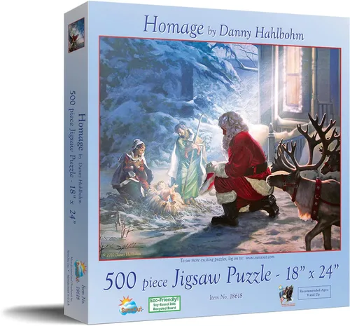 Miniatura 2 de SUNSOUT INC - Homage - Rompecabezas de 500 piezas por artista: Danny Hahlbohm - Tamaño acabado 18" x 24" Navidad - MPN # 18618