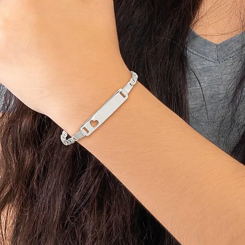 Miniatura 5 de ICE CARATS Pulsera de plata de ley 925 con corazón para bebé, joyería fina para mujer, regalos para ella, Plata de ley