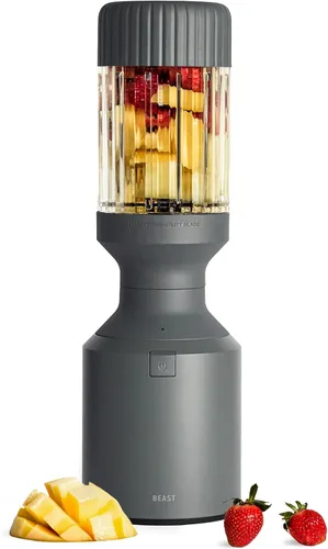 Miniatura 12 de Beast Mega 1200 Acero inoxidable Batidora de encimera de alta calidad Batidos, batidos, salsas, salsas porciones Lg Mezcla hielo + frutas