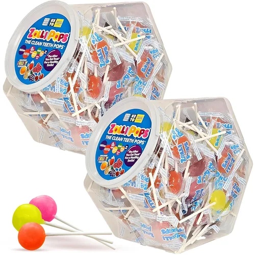 Miniatura 20 de Zollipops Clean Teeth Pops - Caramelos sin azúcar con xilitol, paletas sin colorantes, aptos para dieta keto y diabética, golosinas aprobadas por