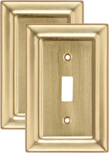 Miniatura 8 de Monarch Abode Placa de Pared de Palanca de 1-Gang, Placa de Pared de Interruptor Individual de Metal Arquitectónico, Placa de Cubierta Decorativa