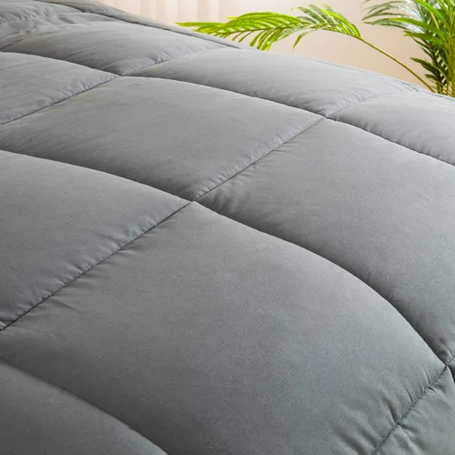 Miniatura 4 de Edredón de plumón suave para todas las estaciones, edredón de cama alternativo, esquinas reversibles, edredón cálido y esponjoso para invierno