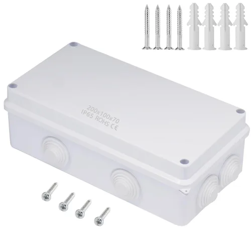 Miniatura 9 de Zulkit Caja de conexiones de plástico ABS IP55 a prueba de polvo e impermeable, cajas eléctricas universales para proyectos, carcasa, color blanco