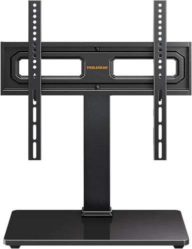 Miniatura 12 de Perlegear Base giratoria universal para televisores de 32 a 70 pulgadas, soporte de mesa ajustable en altura con inclinación, base de vidrio
