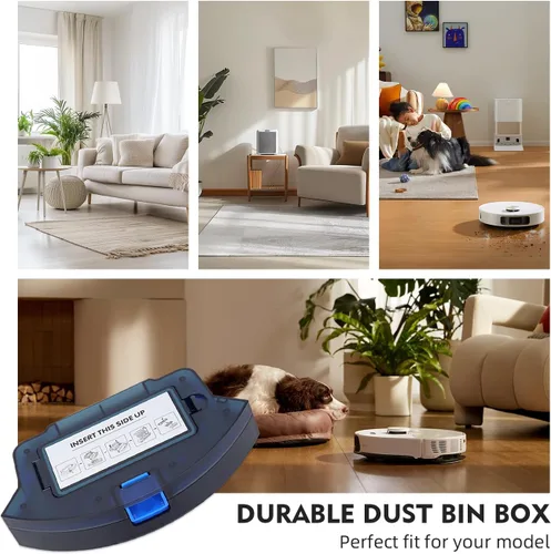 Miniatura 6 de Caja de basura compatible con Eufy RoboVac 11S, 15C, 30, 30C, 35C, 25C, 12, 15T, 35C, G30 Robot Aspirador – Recolección de residuos, accesorios