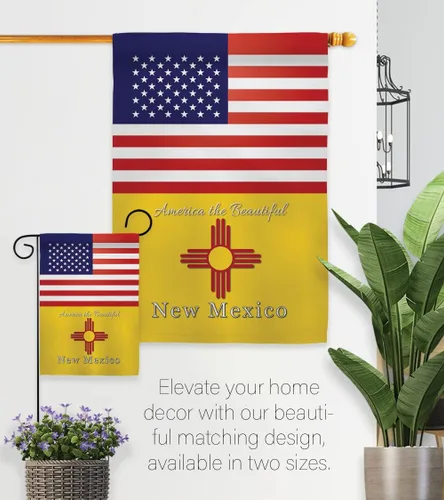 Miniatura 7 de Americana Home & Garden US New Mexico House Flag 2 pcs Pack Regional States American Territories Republic Country Particular Area Decoration Banner