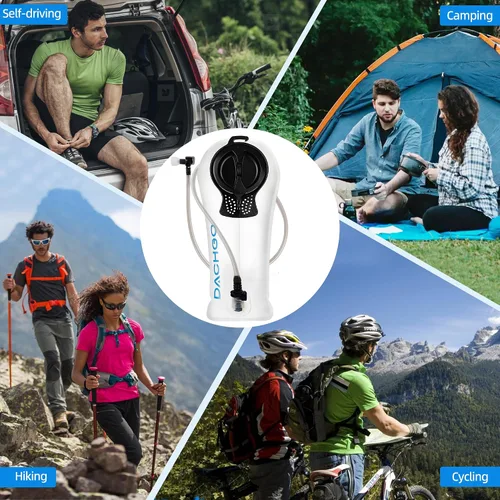 Miniatura 7 de Vejiga de hidratación, bolsa de agua de 1.5L 2L 3L para mochila de senderismo, depósito de agua de hidratación sin BPA y sin sabor, camping