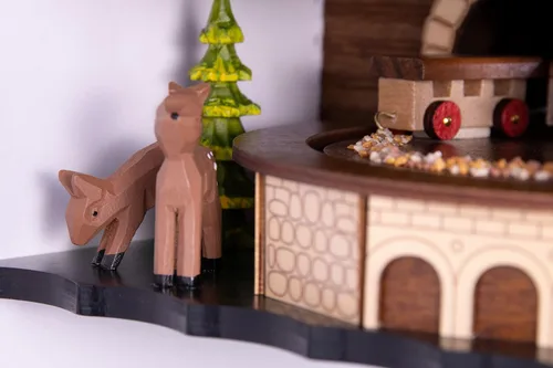 Miniatura 9 de Cuckoo Palace Reloj Cuco Deer Park Mill Station Chalet-Style 13.0 in Cuarzo Movimiento