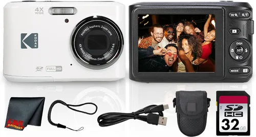 Miniatura 13 de Kodak PIXPRO FZ45 - Cámara digital (blanco) Sensor de 16 MP, zoom óptico 4X, lente gran angular de 1.063 in y video Full HD Ideal para viajes