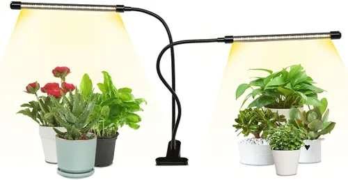 Miniatura 15 de iPower 21 Luz LED de Crecimiento con Espectro Completo para Plantas de Interior, Cuello de Cisne Ajustable, 3 Modos de Luz y 10 Niveles Regulables